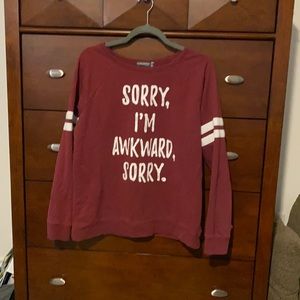 Graphic long sleeve sweat shirt